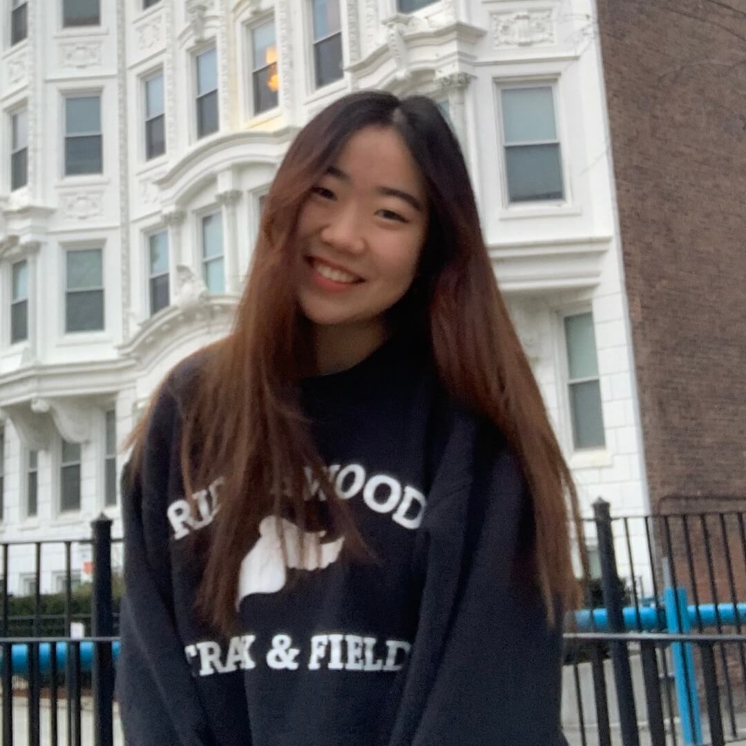 A picture of Erin Kim. She is wearing a black sweatshirt