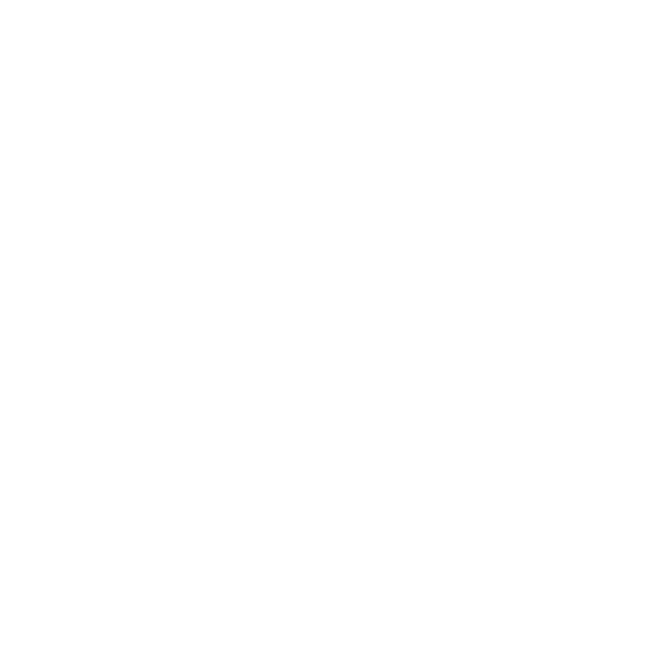 A black circle. Inside is the Mona Minkara logo in white. It is Two M’s with one super imposed onto another. 
