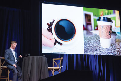 Presenter giving accessibility education talk