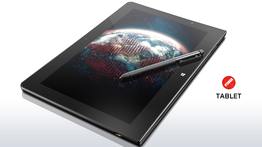 An image of a thinkpad tablet on a white background.