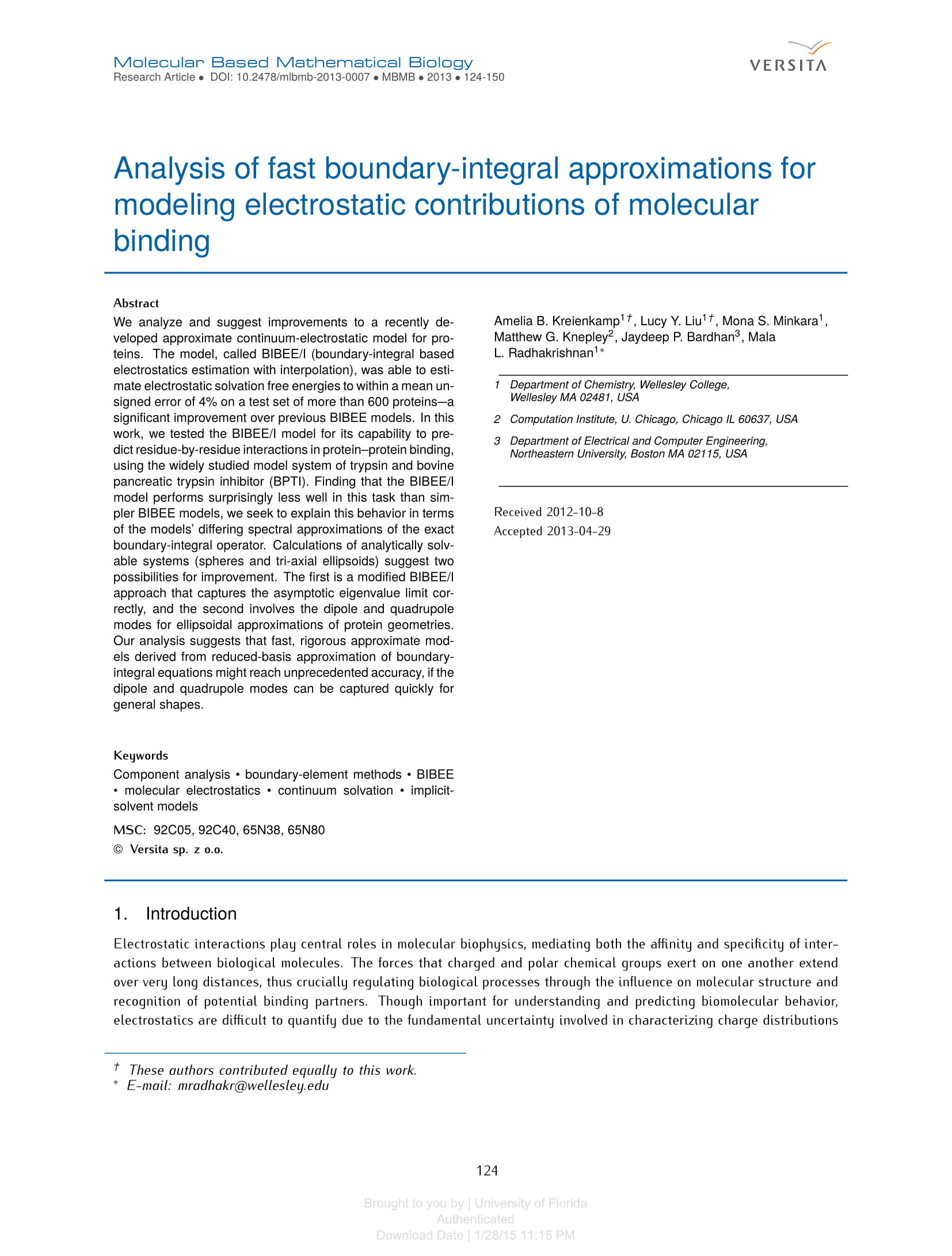 Analysis of Fast Boundary-Integral Approximations for Modeling Electrostatic Contributions of Molecular Binding